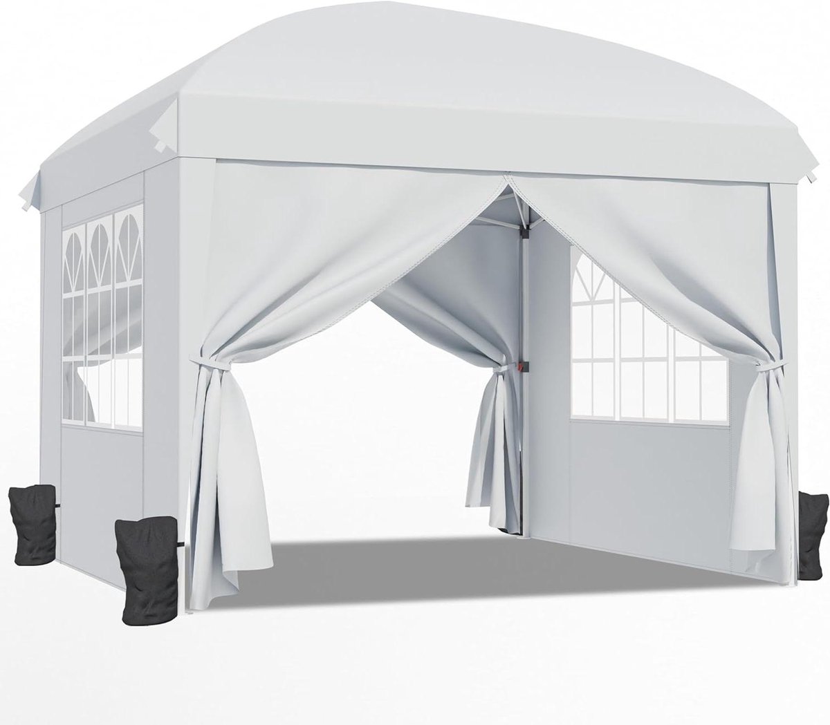 Pop-up Paviljoen - Partytent Vouwtent - Buitenfeest Organiseren - Waterdicht Dak - 3 x 3 meter - Wit