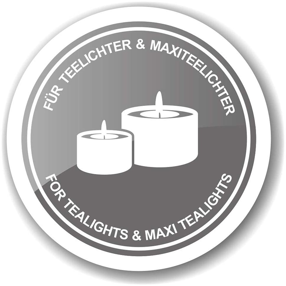 Windlicht theelichthouder Lio (hoogte 18 cm, Ø 11,5 cm) buiten mat zwart/binnenkant goud, kaarsenhouder, glas voor theelichtje