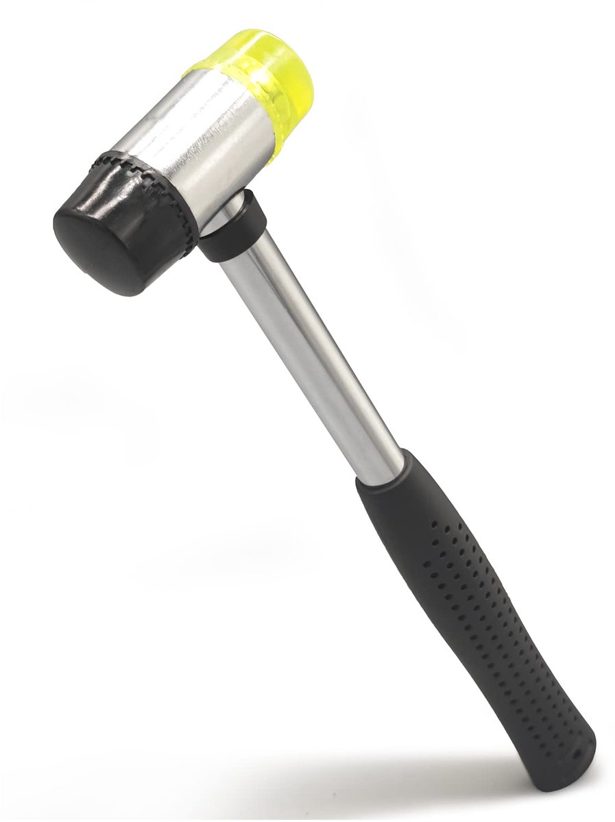 Hamer, KAIHAOWIN 25mm Kleine Rubberen Hamer, Zachte Hamer met Ergonomisch Gevormde Anti-Slip Handgreep voor Sieraden Lederen Ambachten Houtbewerking