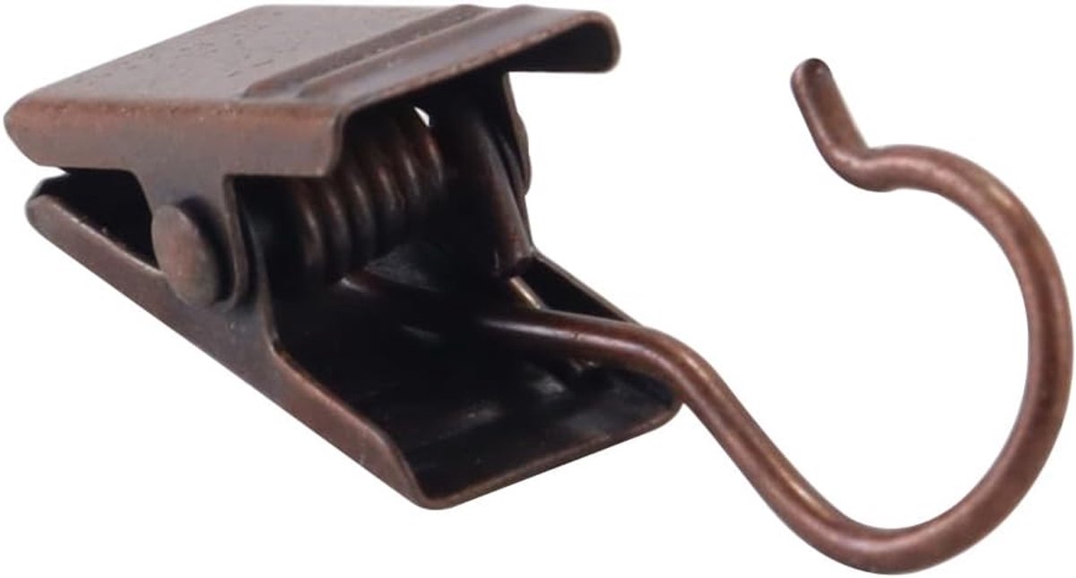 30 stuks kleine zware haken, metalen hangers clips voor douchegordijn, foto's, woondecoratie, kunsthandwerk, display (antiek koper)