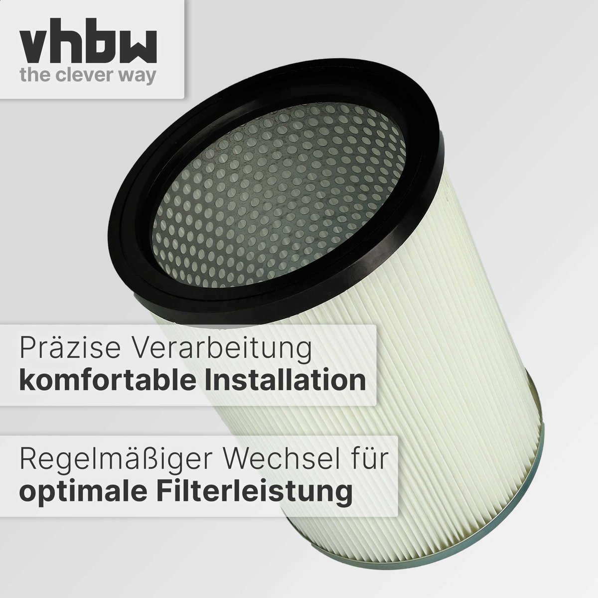 vhbw geplooid vervangingsfilter voor Kärcher 9.770-988.0, 6.907-038.0 stofzuigers - cartridgefilter wit