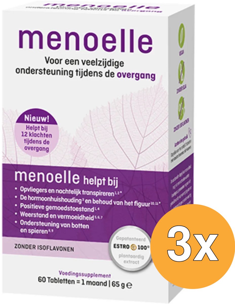 3x Menoelle Overgang (60 tabletten)