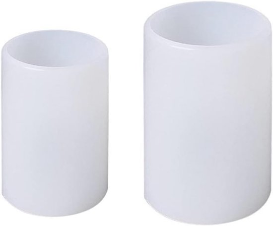 2 stuks pilaarkaarsvorm, cilinder siliconen kaarsvorm - DIY hars gietvorm voor het maken van wasmallen, zeep, bloemexemplaar — afbeelding 3
