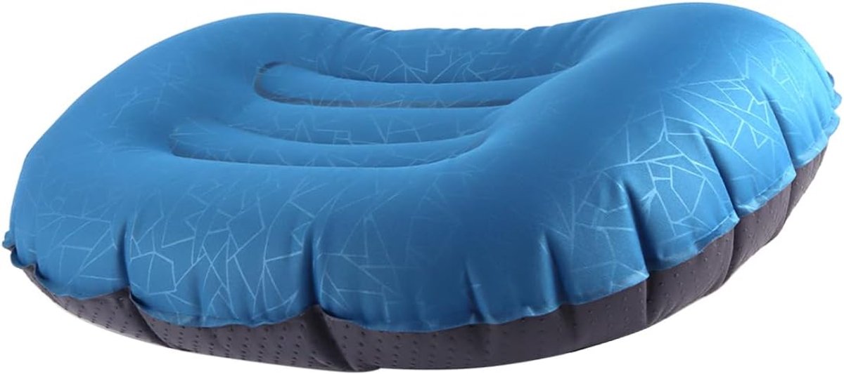 2 stuks opblaasbaar antislip schuimkussen voor buiten, voor kamperen, wandelen, backpacken, lunchpauze, lichtgewicht en draagbaar, 50D TPU melkzijde, hemelsblauw