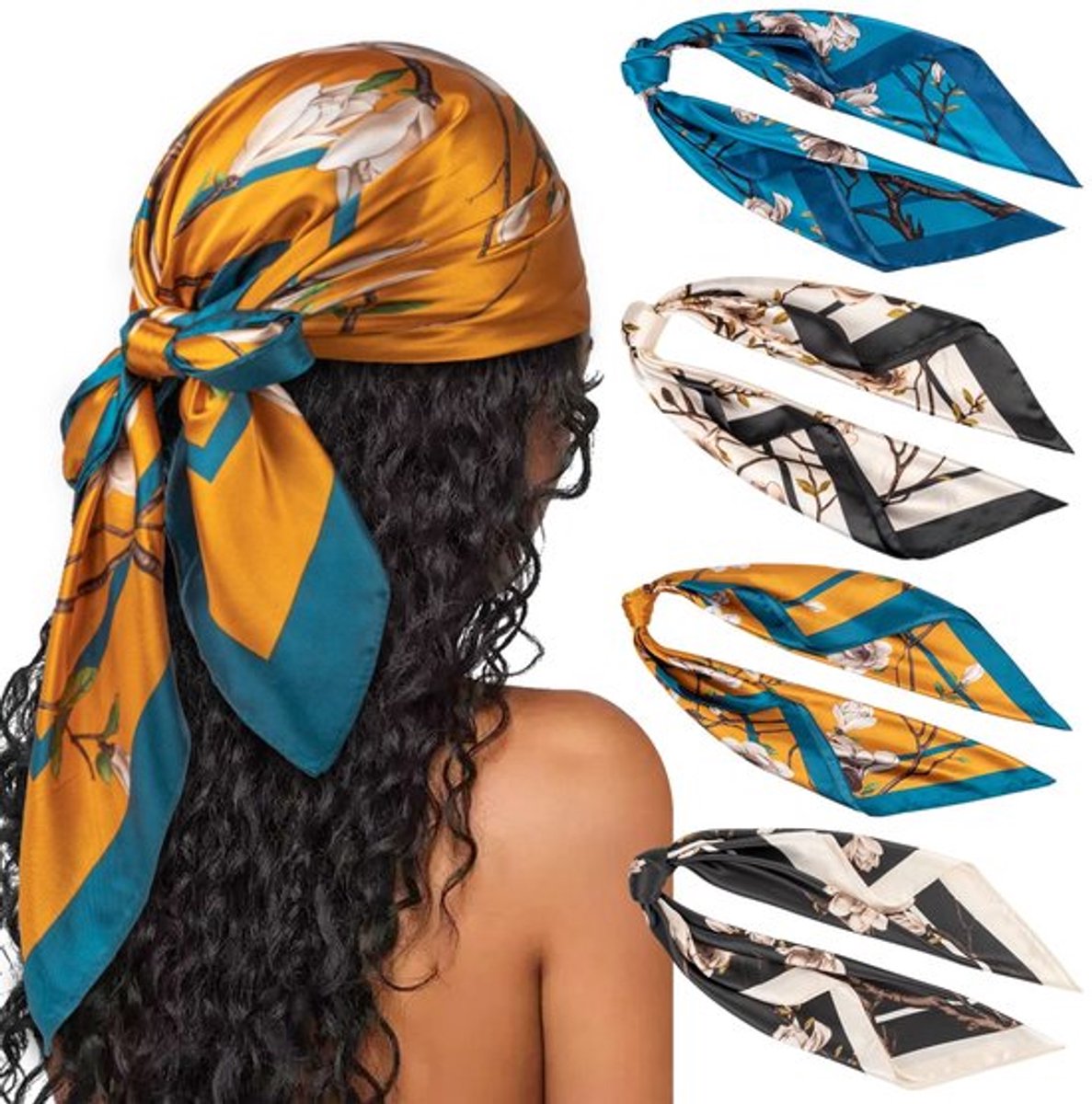 SPHProducts - Satijnen Hoofddoeken - Haar Sjaals - Trendy Accessoires