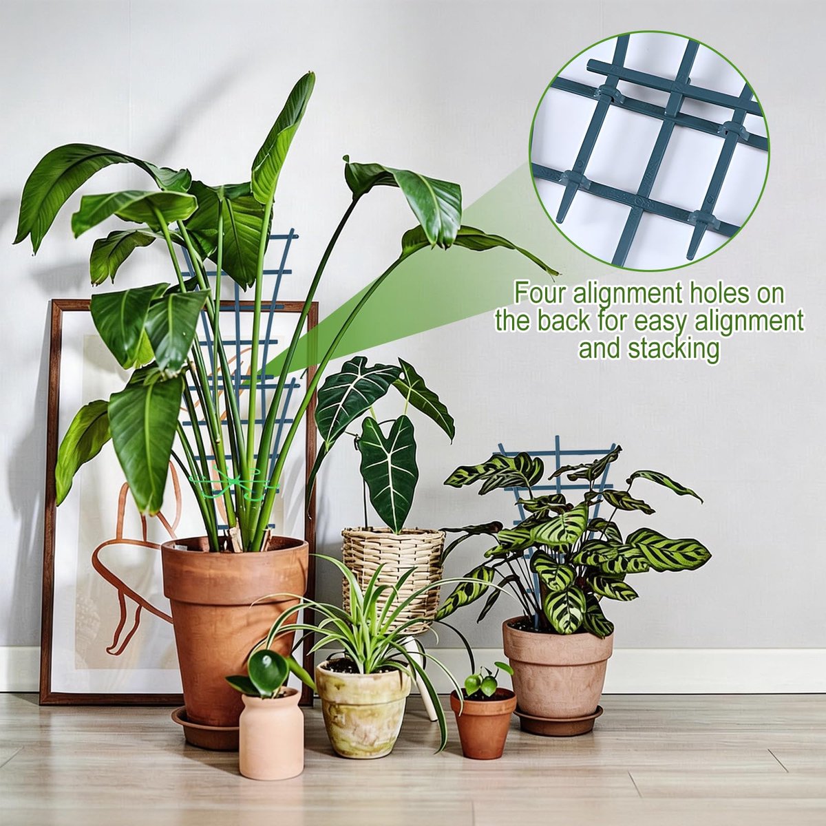 Plantenstandaard voor kamerplanten, 14 stuks, stapelbaar en herbruikbaar, kleine standaard voor tuinplanten voor potplanten voor binnen en buiten