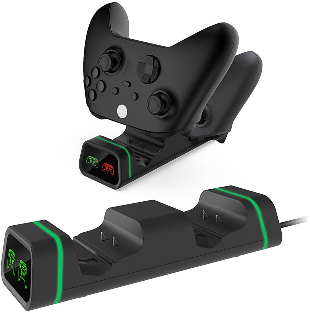 YONO Controller Oplader geschikt voor Xbox Series X / S / One - Oplaadstation met 2 Accupacks - Dual Charging Dock - Inclusief Batterijklepjes