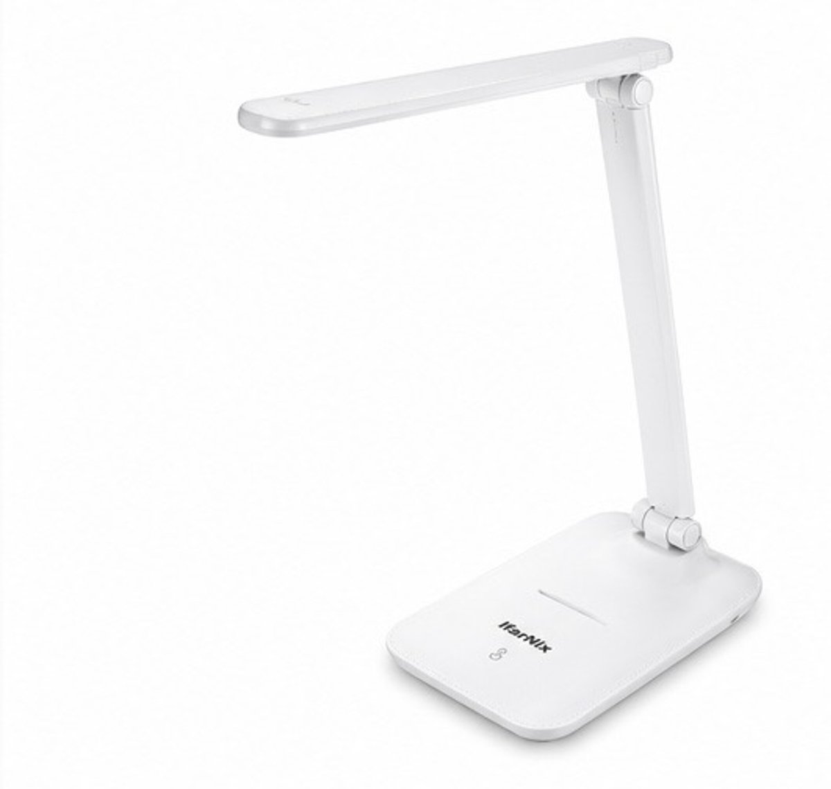 IfarNix Draadloze LED Bureaulamp - Oplaadbaar - Touch Dimbaar - 3 Lichtkleuren - 3000K-6500K - 1200mAh Accu - Verstelbaar - Wit