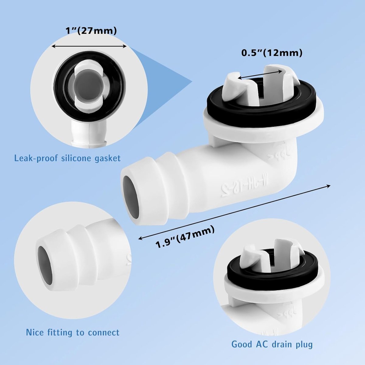 10 Voet Flexibele Condensslang - Afvoerslang voor Airconditioners - Airco Slang - Met Klem - Airconditioning Accessoires - Airconditioning Gereedschap - Voor Luchtontvochtigers, Airconditioners, Tuinkranen - Voor Raamairco's en Mini-Split-Units thumbnail 2