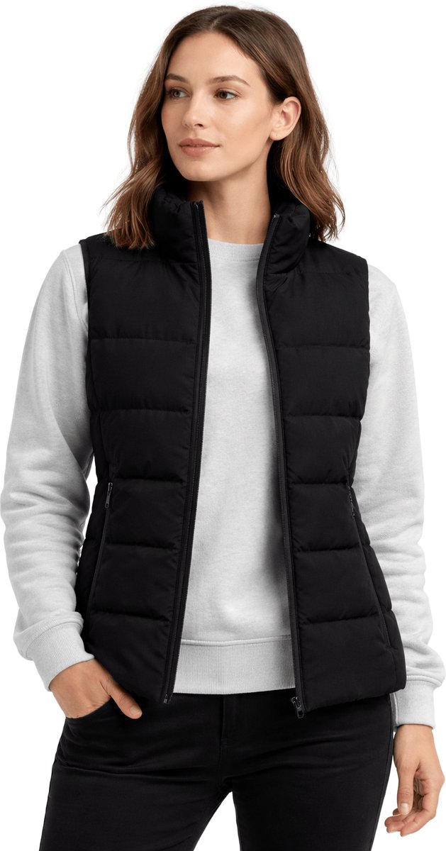 BERTSCHAT® Elektrische Verwarmde Bodywarmer Dames Gewatteerd 12V Accu Zwart