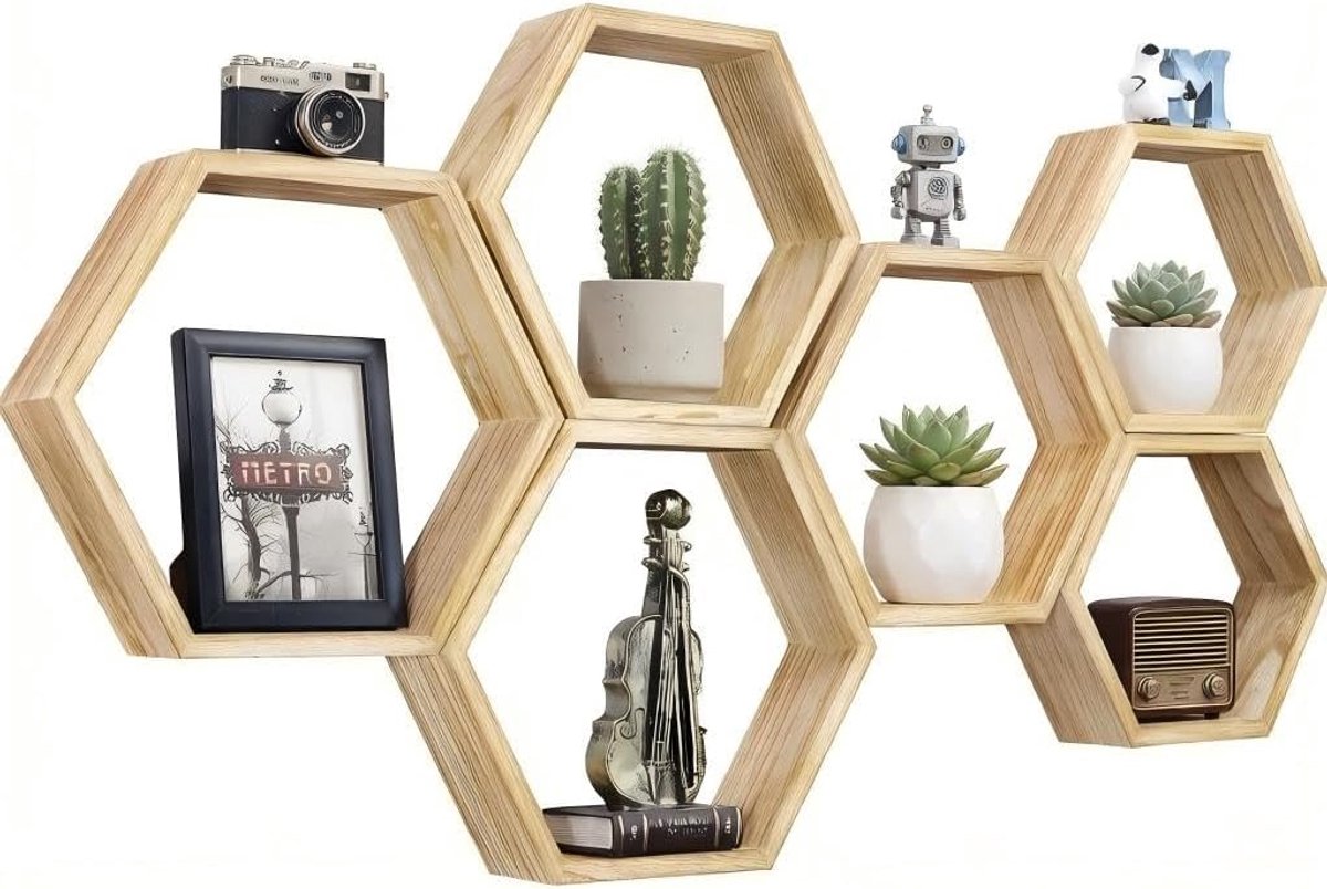 Zwevende planken, set van 6