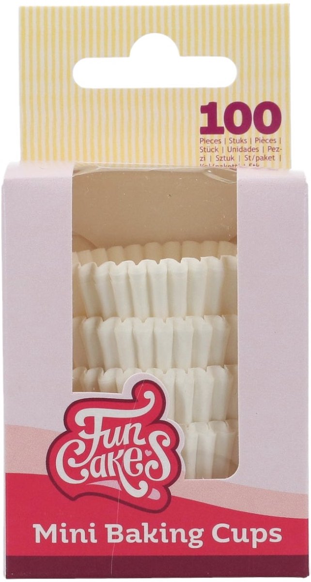 FunCakes Mini Baking Cups Wit pk/100