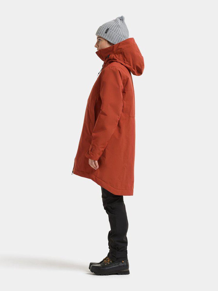 Didriksons ERIS WNS PARKA Dames Outdoorjas Rust