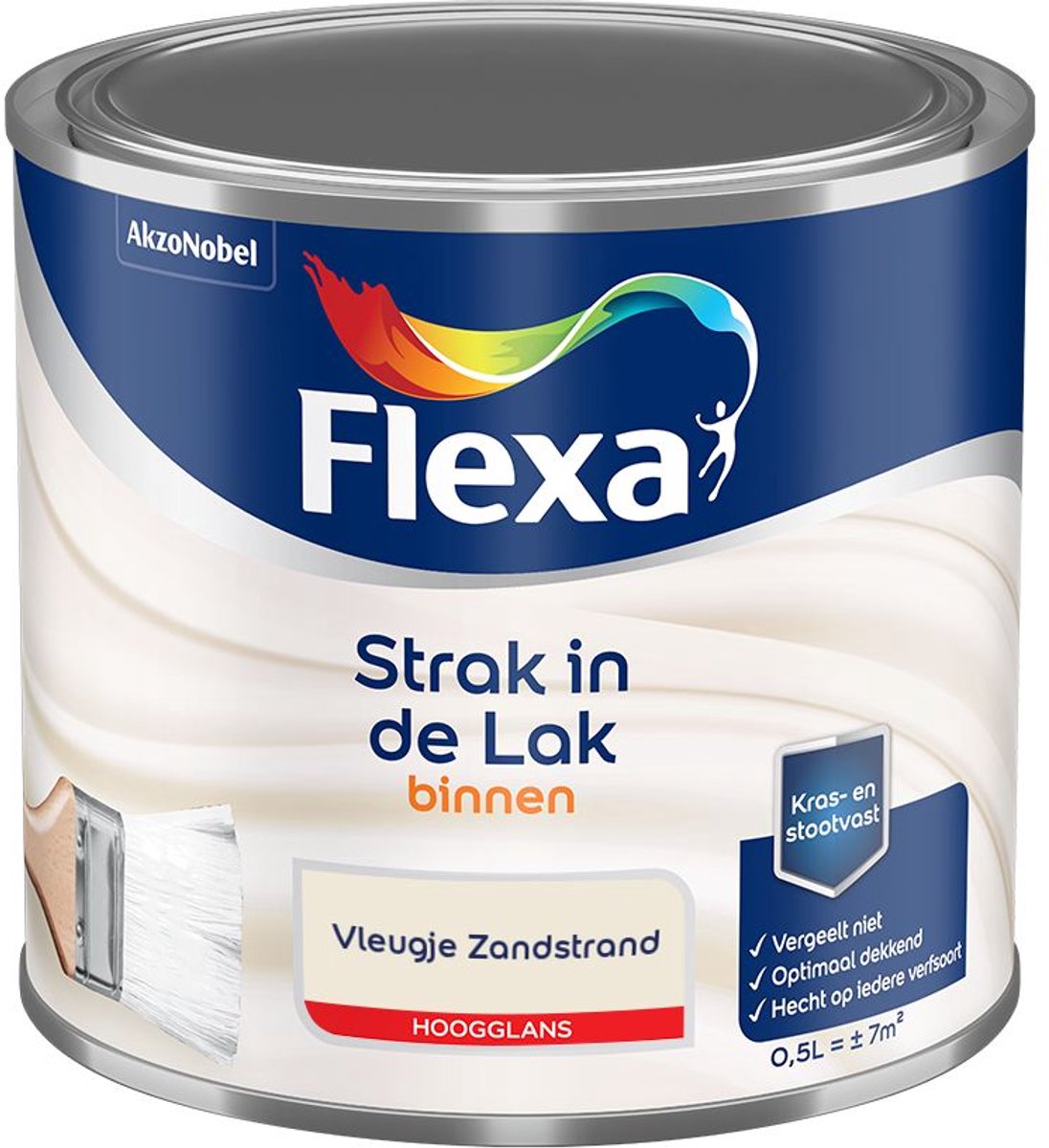 Flexa - Strak In De Lak Binnenlak Hoogglans - Vleugje Zandstrand - Mengverf - 500 Ml