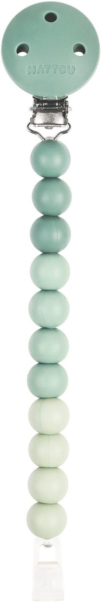 Nattou Silicone Speenkoord - Fopspeenketting - 21 cm - Gradiënt Groen