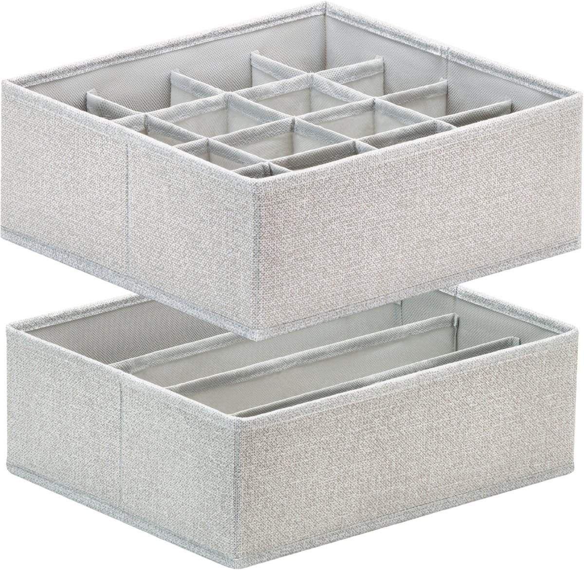 Blumtal PAX Organizer Opbergsysteem Kledingkast 6-delige set - 6x kledingkast organizer - Geschikt voor PAX 100 cm ladekasten - Opvouwbare boxen voor beha's, T-shirts - Sorteerders - Grijs