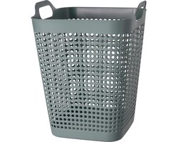Storage Solutions Wasmand - groen - 48 liter - 40 x 51 cm - kunststof - wasbox - mand voor wasgoed - badkamer