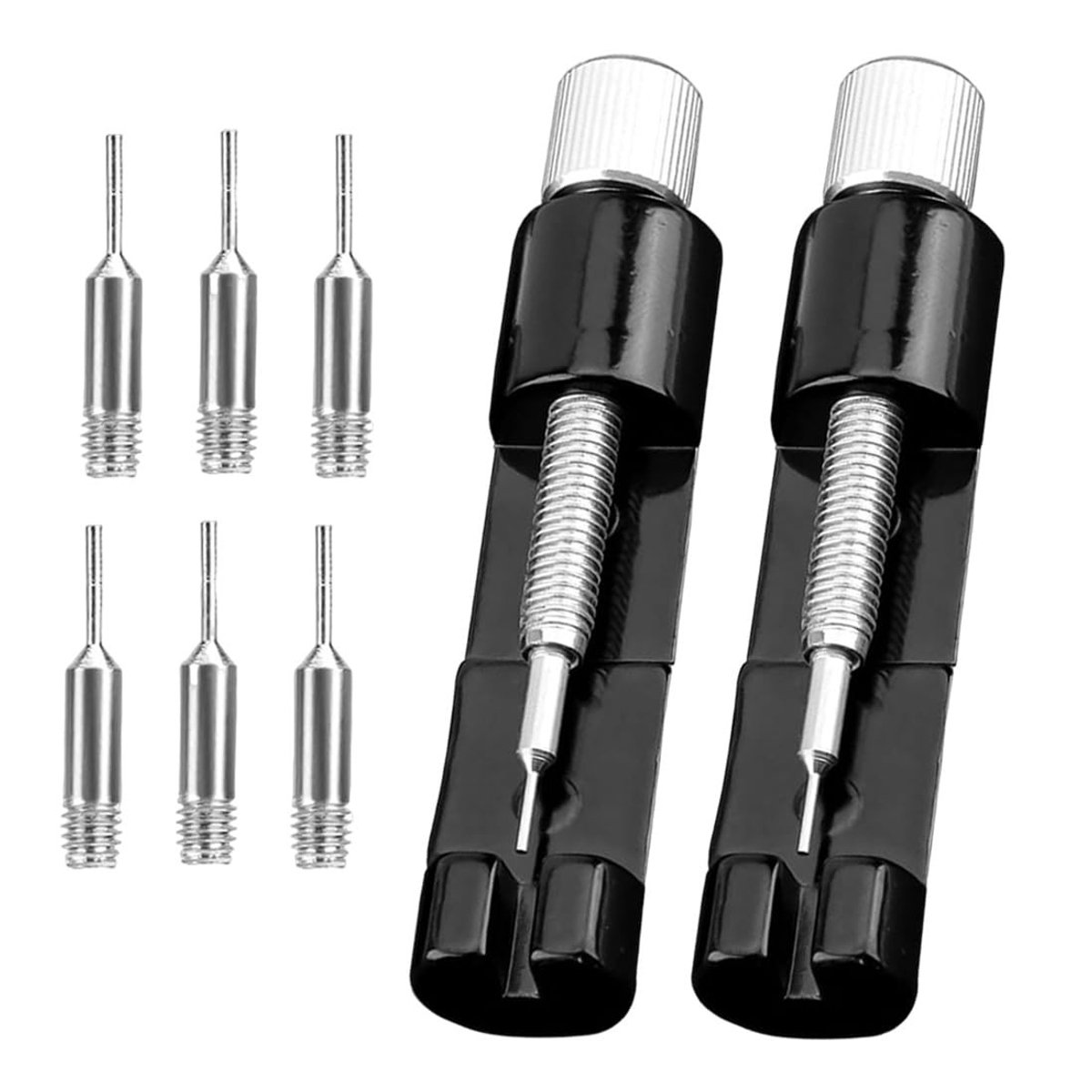 Dailygoods - 2 Stuks Horloge Link Verwijderaar en Aanpassing Tool - Zwart en Goud