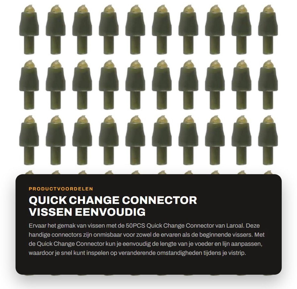 Dailygoods- Connector 50 Stuks - Snelle Verander Connector - Vissen Accessoires - Inline Voerbak - Betrouwbare Verbinding - Ideaal voor Karpervisserij - Visaccessoires