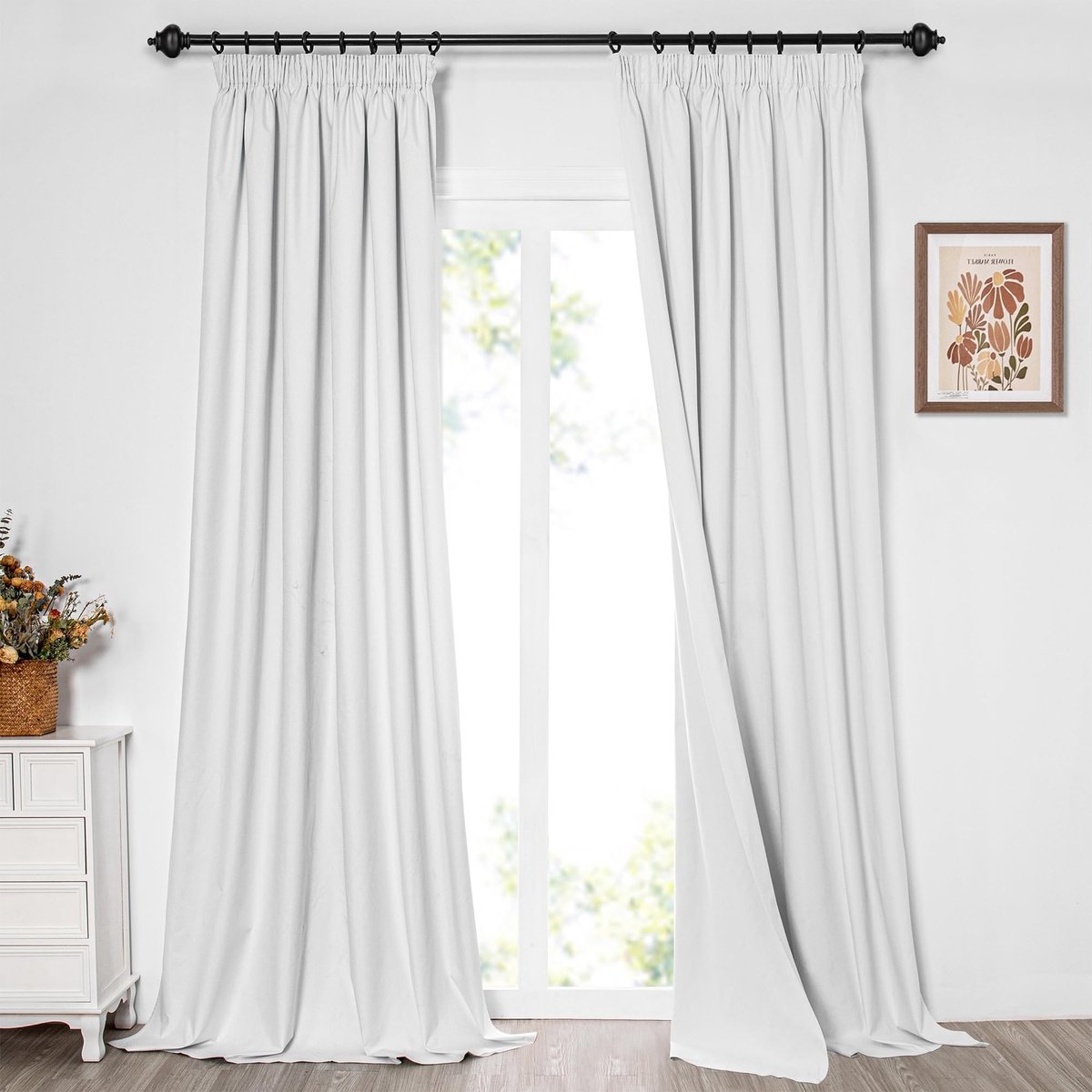 Dailygoods- Verduisteringsgordijn Warmte-geïsoleerd - Set van 2 - Extra Lang - H 260 x B 140 cm - Rimpelband - Zonbescherming - Raamdecoratie
