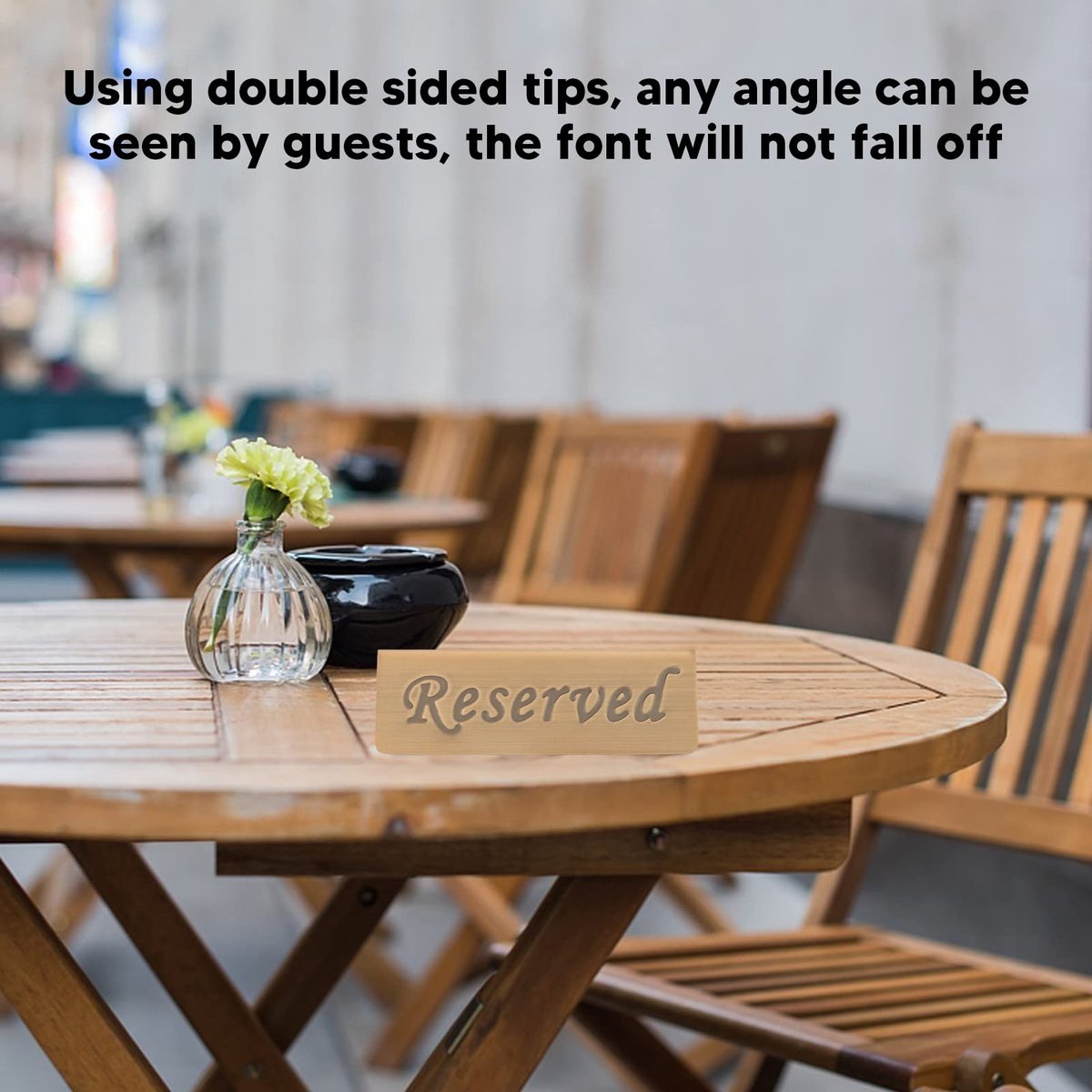 Dailygoods- Acryl Bord Dubbel-Tipontwerp - Roestvrij Staal - Antiek - Restaurant Accessoire - Bruiloft - Eenvoudig te Reinigen - Reserveringsbord