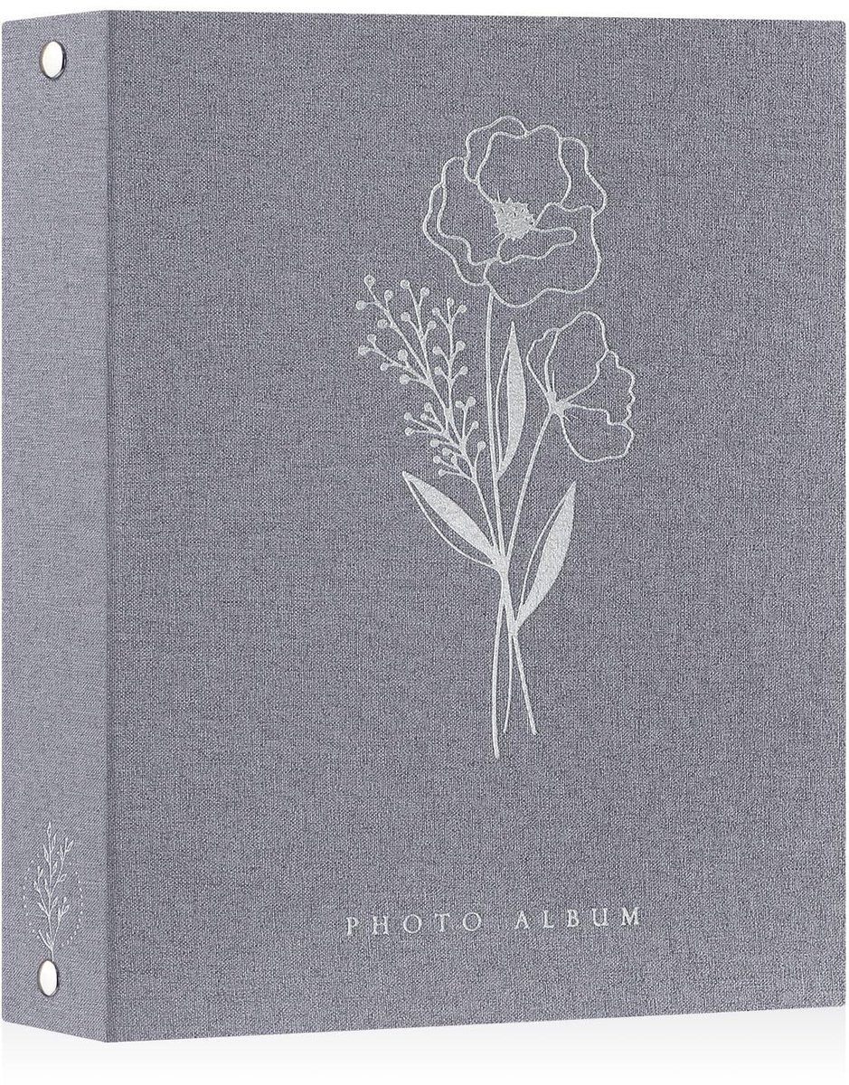 Dailygoods- Fotoalbum A4 50 foto's - Insteekalbum - Luxe linnen hoes - Waterdicht - Zuurvrij - Elegant design - Fotoboek