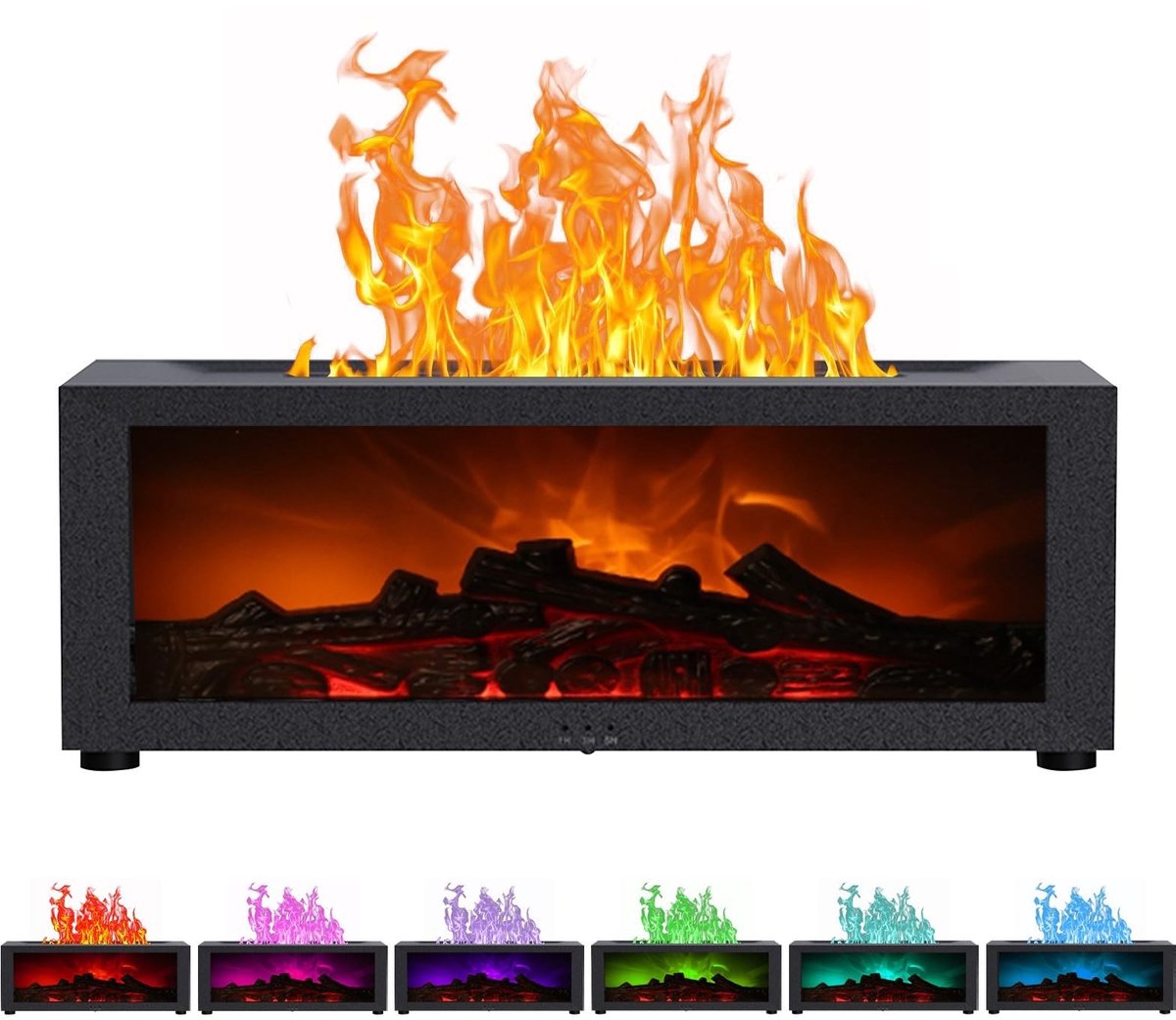 Dailygoods - 3D vlam etherische olie diffuser, 150 ml open haard vlam licht, auto-off bescherming, 7 kleuren LED-nachtlampje en afstandsbediening, geurverspreider voor thuis en kantoor