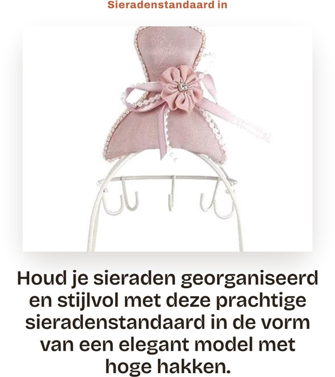 Dailygoods- Sieradenstandaard Hoogwaardige Materialen - Sieradenrek - Armband Houder - Ringenhouder - Sieradenhouder Ketting - Compact Design