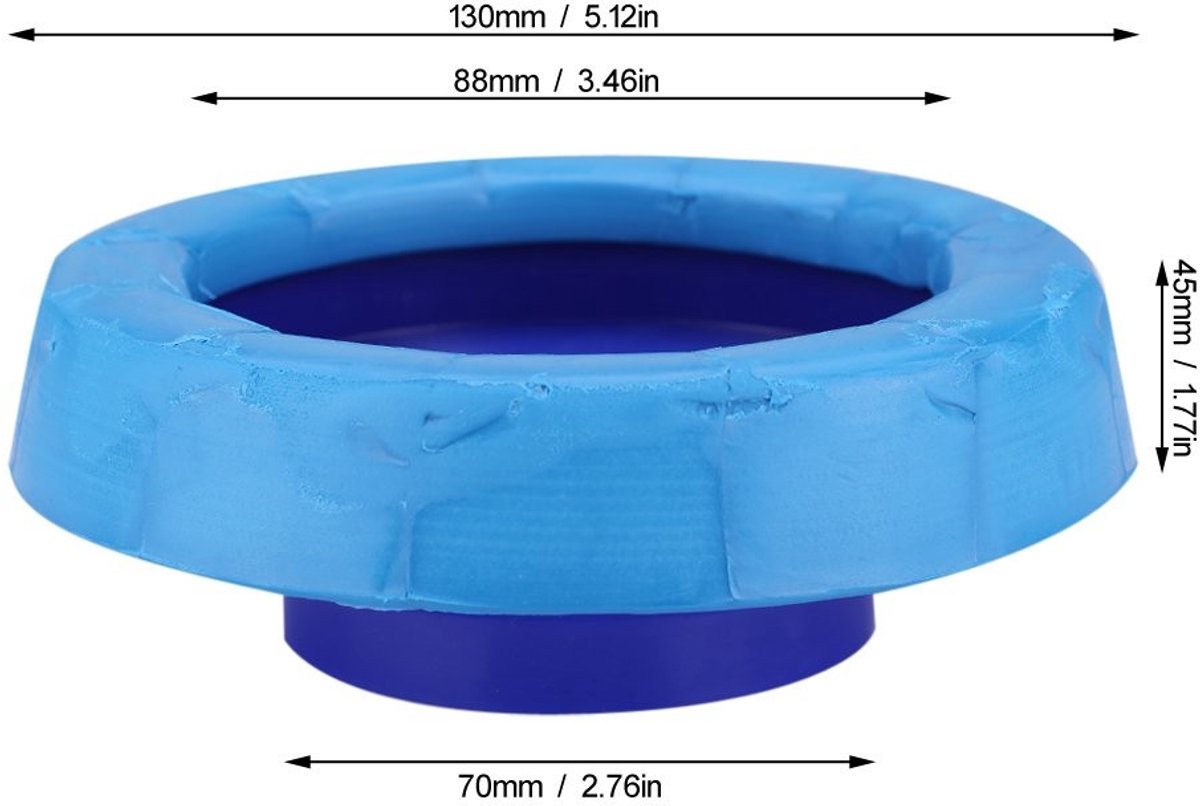 Dailygoods- Afdichtring Waterdicht - Geurdicht - Gasdicht - Universele Toiletafdichtring - Hoogwaardige ABS-Kunststof - Eenvoudig te Installeren - Toiletafdichting