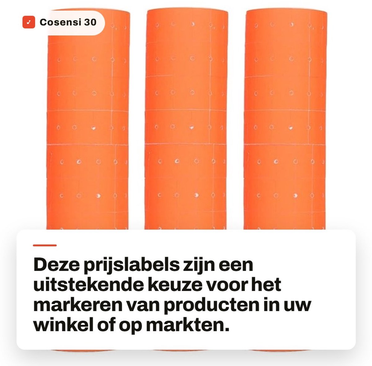 Dailygoods- Prijslabels 15000 Stuks - 30 Rollen - Fluorescerende Prijsstickers - Etiketten voor Mx-5500 - Papierformaat 21x12mm - Geschikt voor Prijsmarker