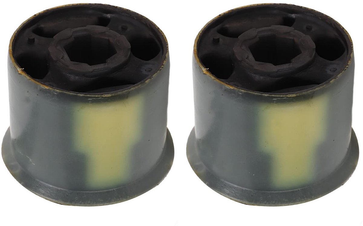 Dailygoods- Draagarm Bush Vervanging - 2 Stuks - Rubber - Compatibel met CADDY 2004-2011 - OE-nummer 1K0407183E/1K0407183A - Hoogwaardige Kwaliteit