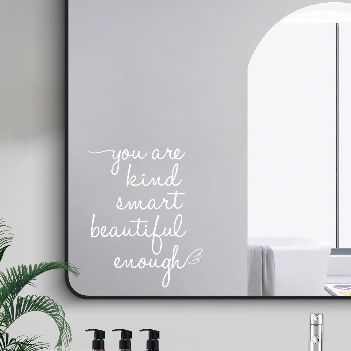Dailygoods- Spiegel Decals Positieve Bevestiging - Muurstickers Kinderen - Vinyl Stickers - Badkamer/Slaapkamer - Zelfbevestigend - Verkrijgbaar in Vijf Kleuren - Muursticker