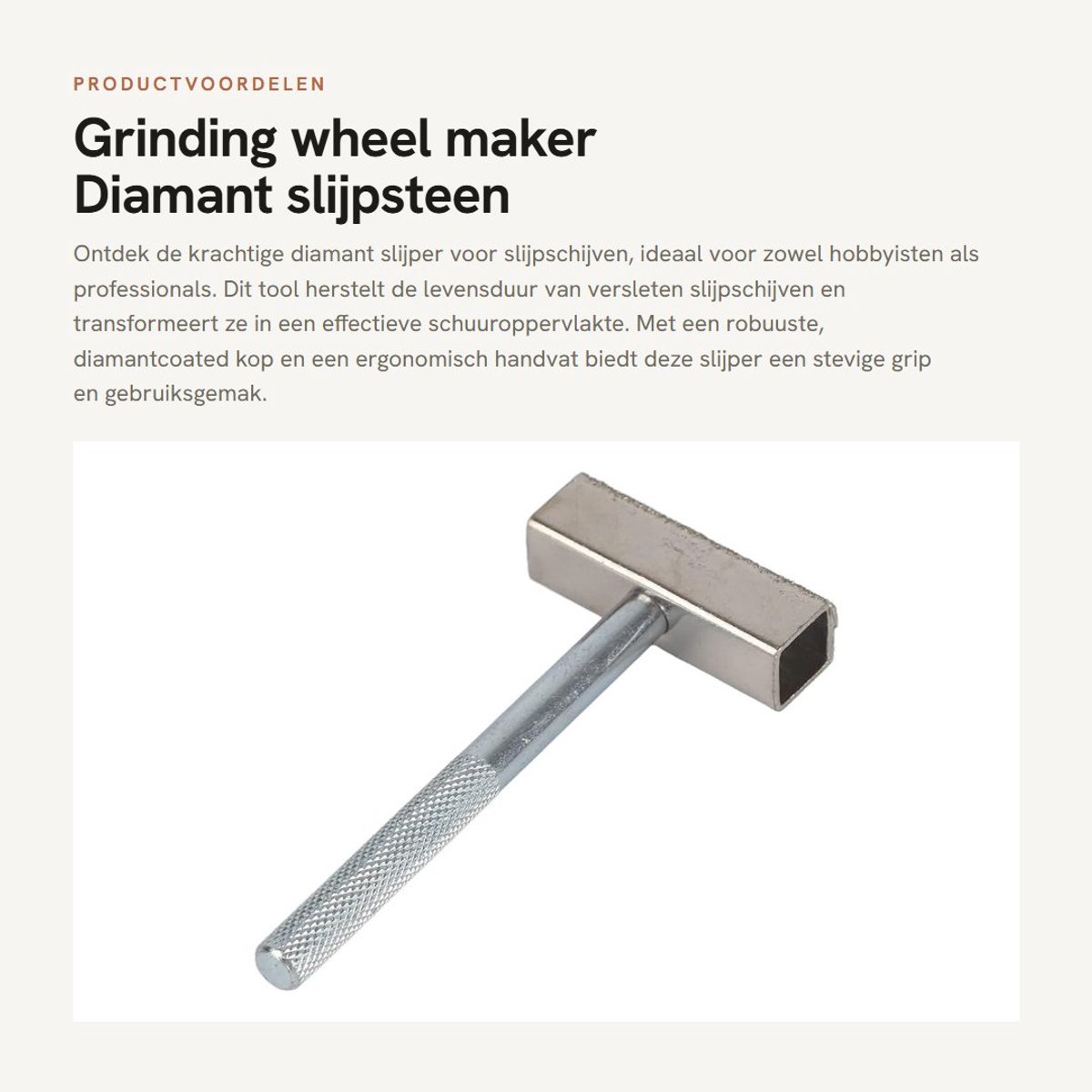 Dailygoods- Slijpschijf - Diamant slijpsteen - Schuurvlak - Schuurmachine - Robuuste kop - Verstelbare grip - Slijpmachine