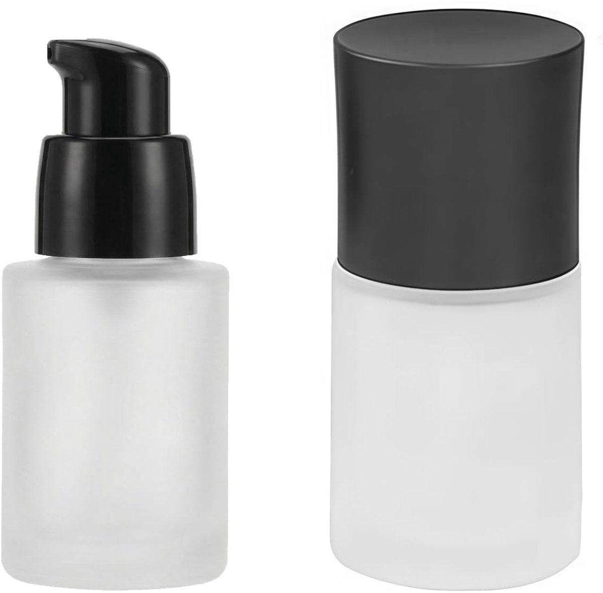 Dailygoods- Cosmetica-bewaarpot 30ml - Glazen Fles - Vacuümpomp - Duurzaam - Lichtgewicht - Compact Formaat - Dispenser
