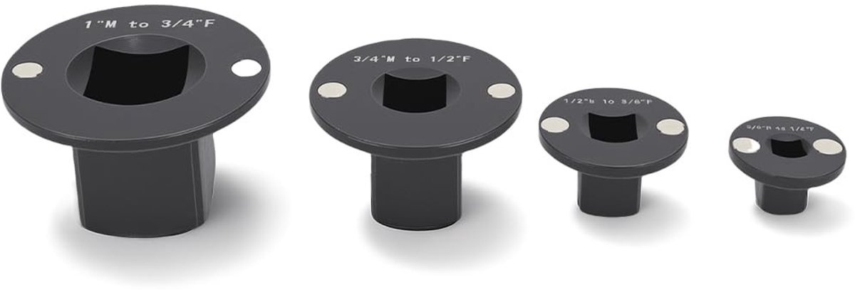 Dailygoods - Low Profile Impact Socket-adapterset van 4 Onderdelen