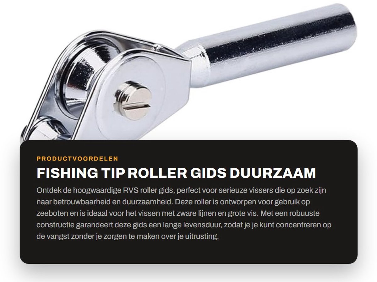 Dailygoods- Hengeltopgeleiding Roestvrij Staal - Hengelaccessoire - Trolling - Zeeboot - Duurzaam - Bescherming tegen breuk - Rolgeleider