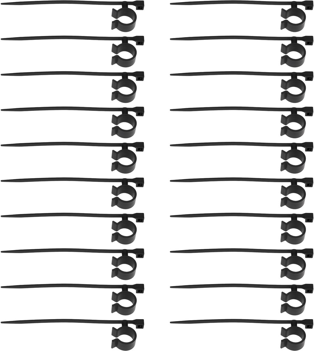 Dailygoods- Kabelbinders 20 Stuks - Nylon met UV-bescherming - Plug-in Ontwerp - Voor Pijpinstallatie 11mm-36mm - Duurzaam - Eenvoudige Installatie - Kabelbinders Met Clip