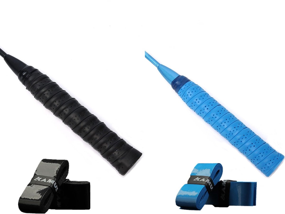 Dailygoods- Gripband Antislip - Gripband Tennis/Badminton - Zweetabsorberend - Ademend Ontwerp - 2 Stuks - 2,5 cm x 100 cm - Griptape