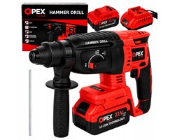 Hammer drill, cordless drill, hammer drill, 2x 3ah batteries, sds+