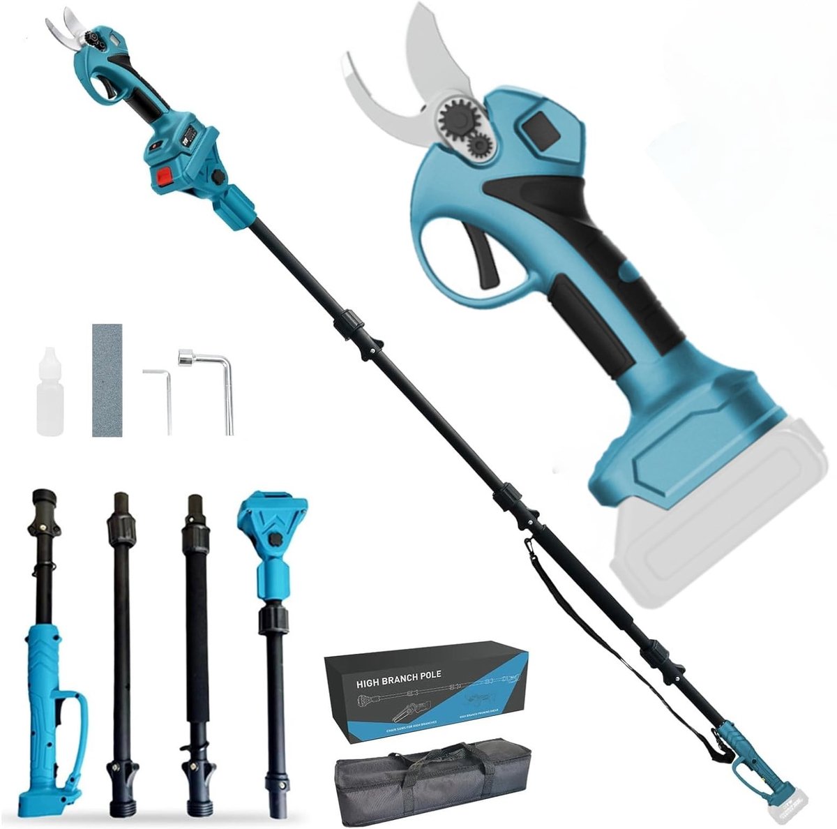 Dailygoods - Elektrische Snoeischaar 30 mm Draadloos met Telescopisch Bereik