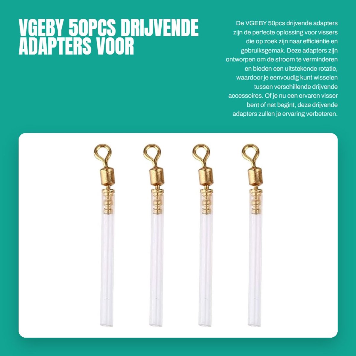 Dailygoods - 50pcs Drijvende Adapters voor Snelle Verandering met Drijvende Buizen - Ideaal voor Vissen