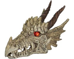 Deco-Replicas Dragon Skull Gazer Aquariumdecoratie - Veilig voor zoetwater- en zoutwateraquariums - groot