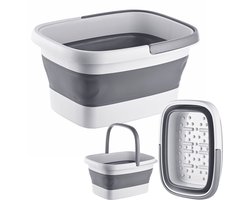 bain de pieds - gris-blanc - 42,5x23x32,5 cm - plastique