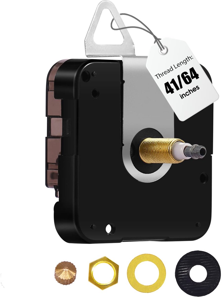 Wandklok 12888 vervangingsbeweging, "I-as", hoog draaimomentonderdelen, kwartsuurwerk, op batterijen, enorme wandklok, doe-het-zelf motorreparatie (DW-12888)