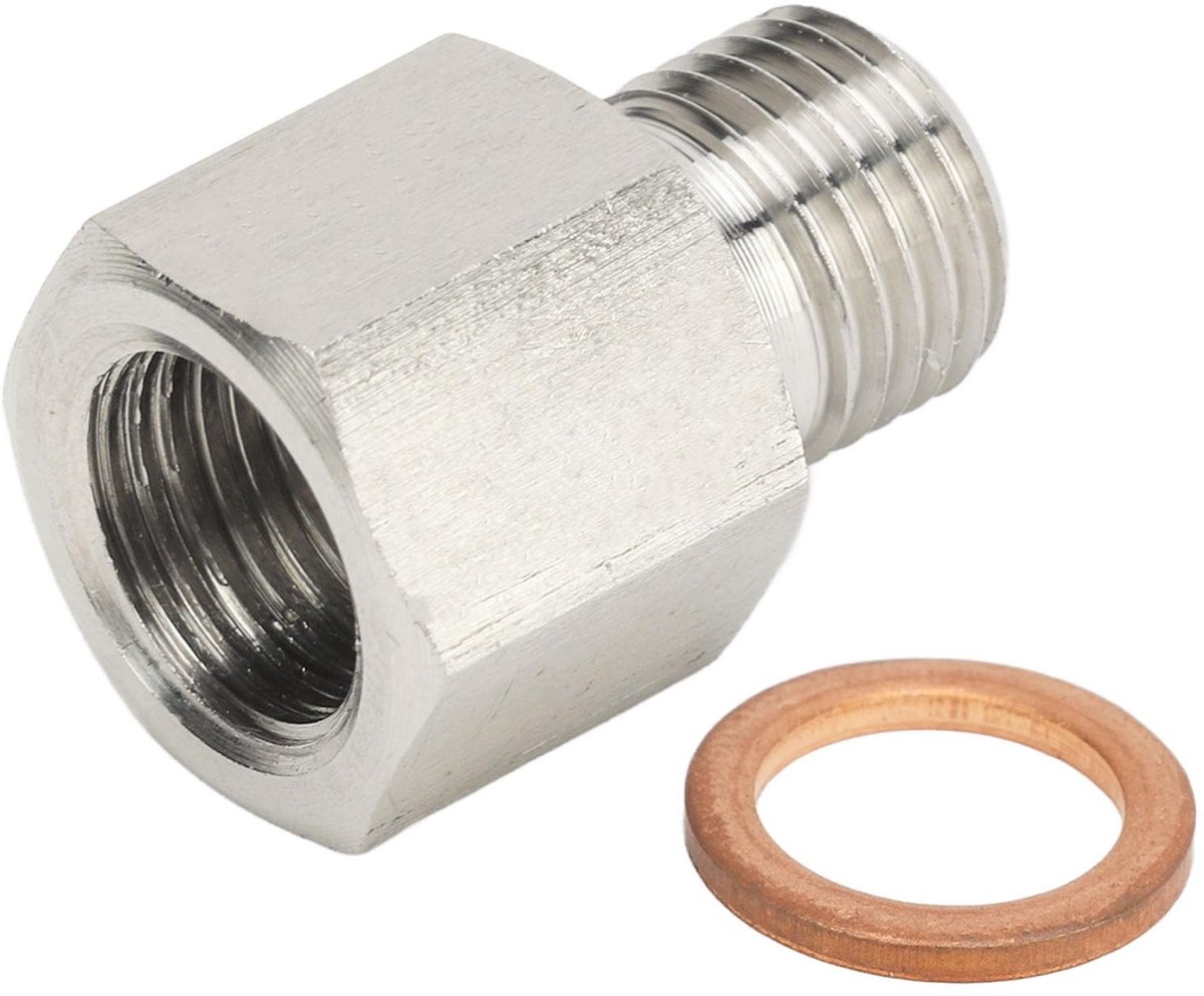 Dailygoods - Lekvrije Manometer Zenderadapter van Roestvrij Staal 1/8 Inch NPT naar M10x1.0