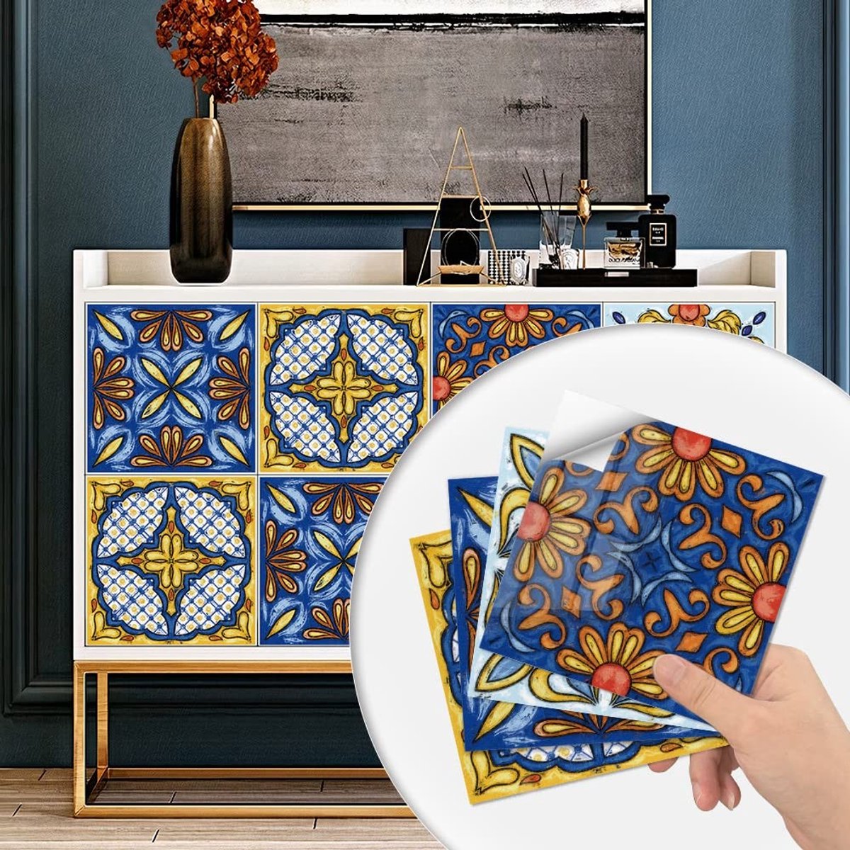 Dailygoods- Muurtegel Zelfklevend - Tegelstickers Set van 20 - Peel & Stick - Decor voor Keuken/Badkamer - 15cm x 15cm - Eenvoudig aan te brengen - Tegels