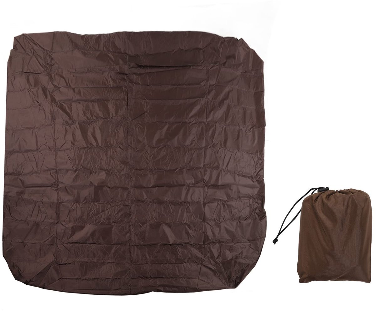 Dailygoods- Hot Tub Cover Zilvergecoate Polyester - Bescherming voor Alle Seizoenen - Lichtgewicht en Opvouwbaar - Duurzaam en Schokbestendig - 210x210x30cm - Badkuiphoes