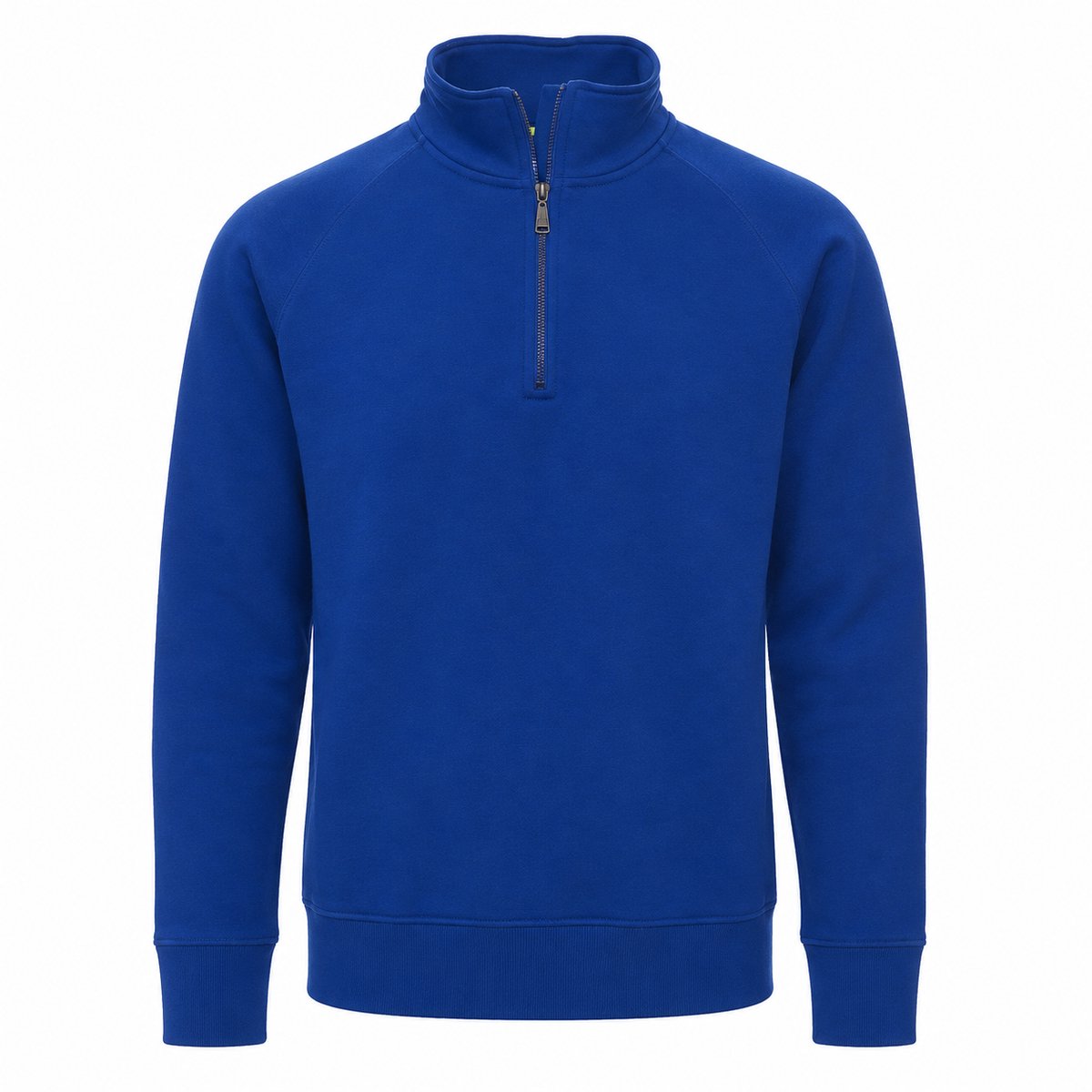 Heren Trui met Rits – Sweater Heren – Half Zip Pullover – Casual Sportieve Trui – – 3XL Blauw