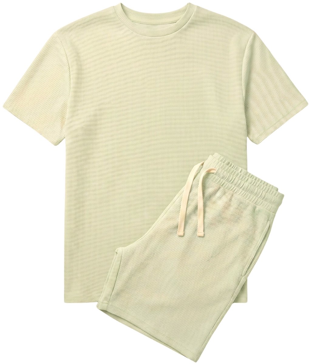 Zomerset Heren - Oversized T shirt en Shorts Heren - Twinset - GB-918 - Beige - Maat XXL