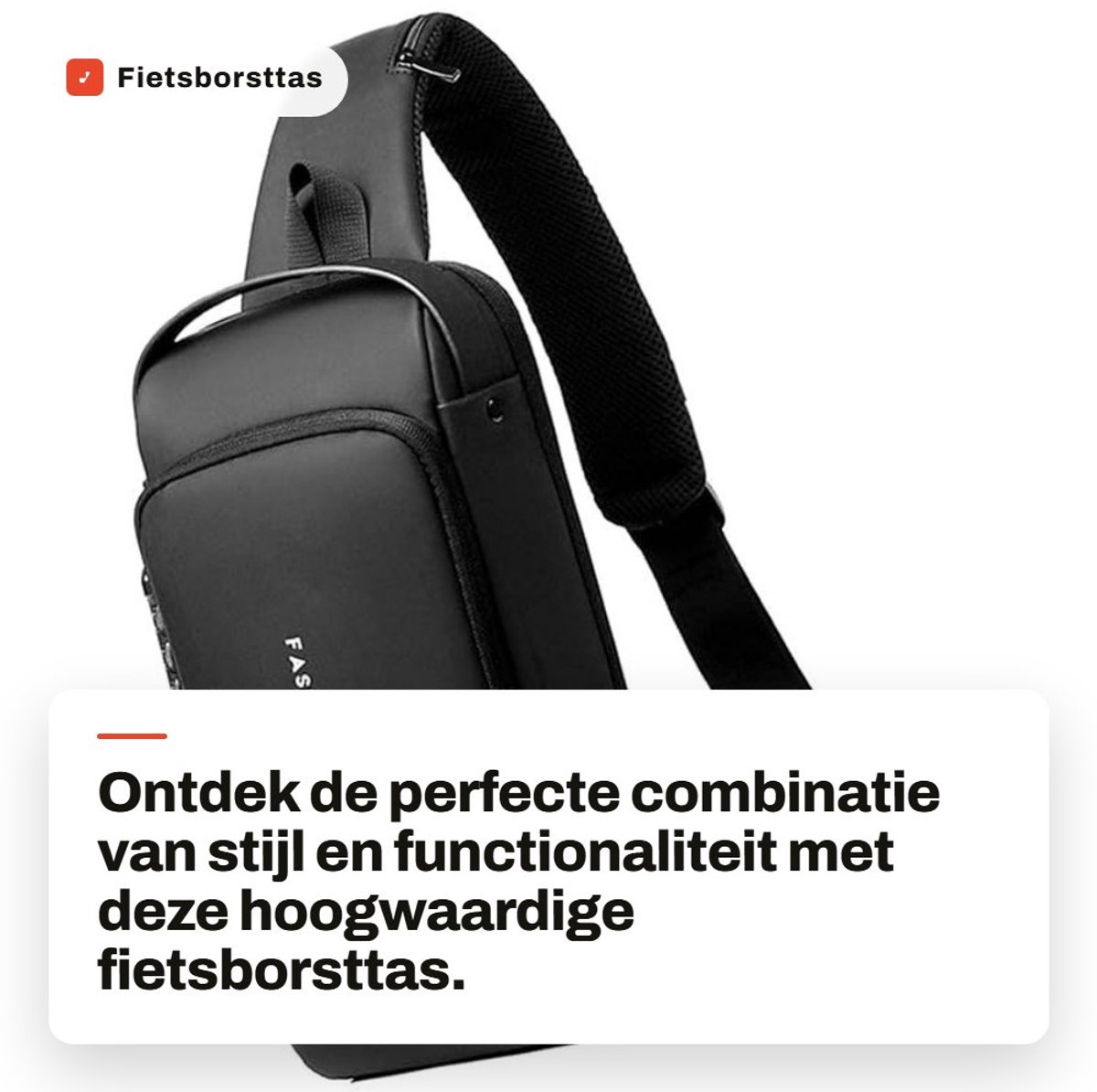 Dailygoods- Fietsborsttas Antidiefstal - Grote Capaciteit - Oxford-stof - Lichtgewicht - Voor Heren - Ideaal voor Fietsen - Messengertas